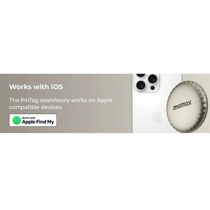 Momax Pintag Find My Tracker | Titanium Momax Pintag Find My Tracker | Titanium